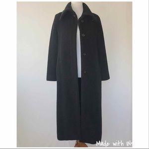 MaxMara wool alpaca blend long black coat